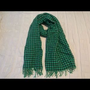J. Crew wool green winter scarf
